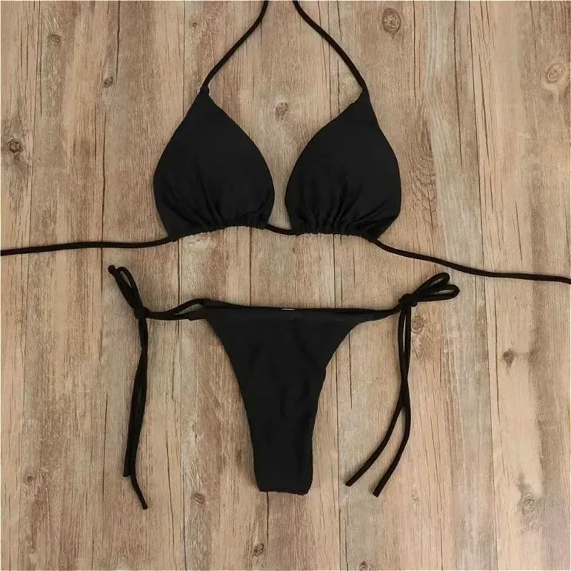 Summer Essential Solid Bikini Set