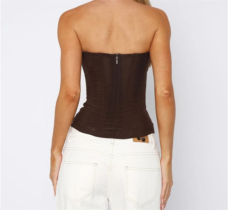 Strapless Longline Corset Top