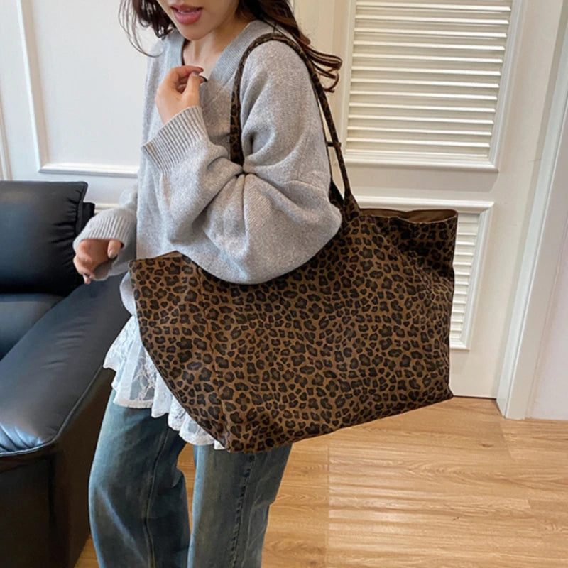 Large Leopard Tote Bag