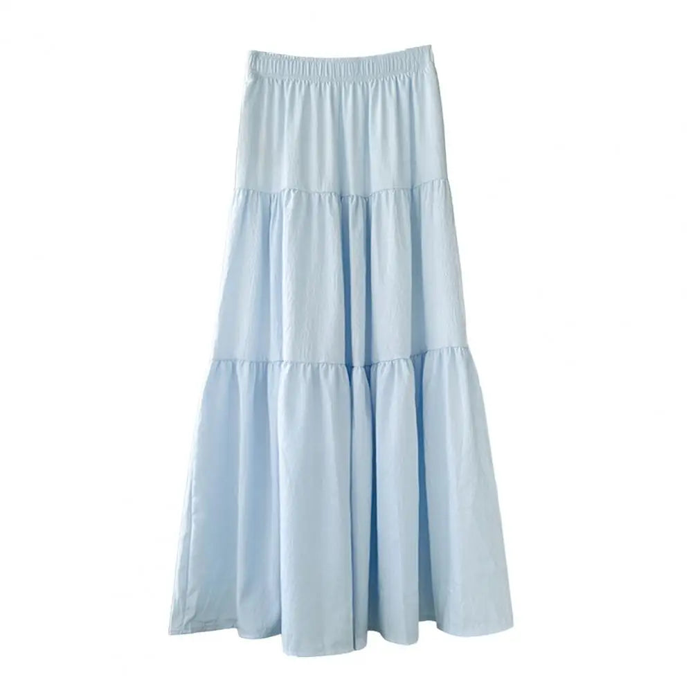 Ruffle Linen Maxi Skirt