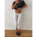 Y2K Retro Slim Cropped Capri Pants