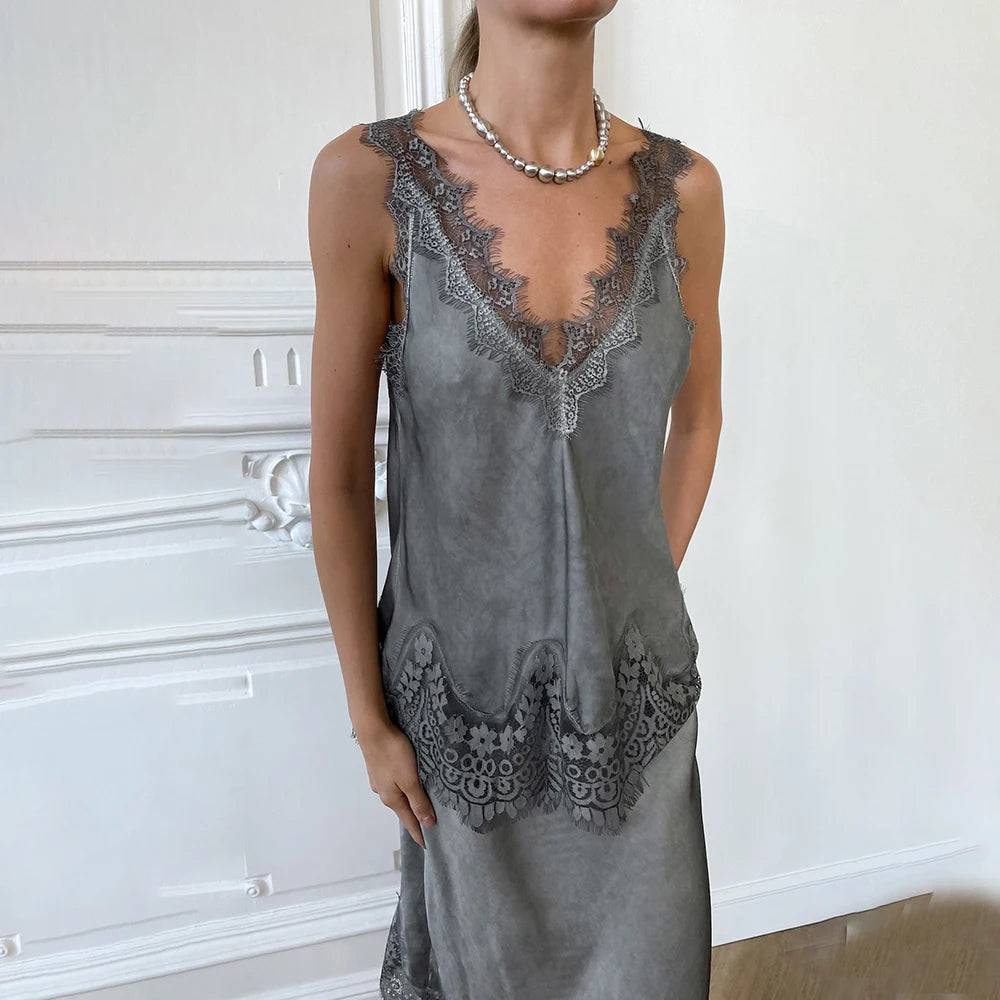 Lace Camisole & Maxi Skirt