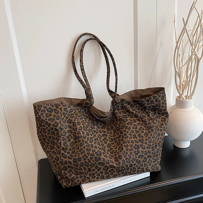 Large Leopard Tote Bag