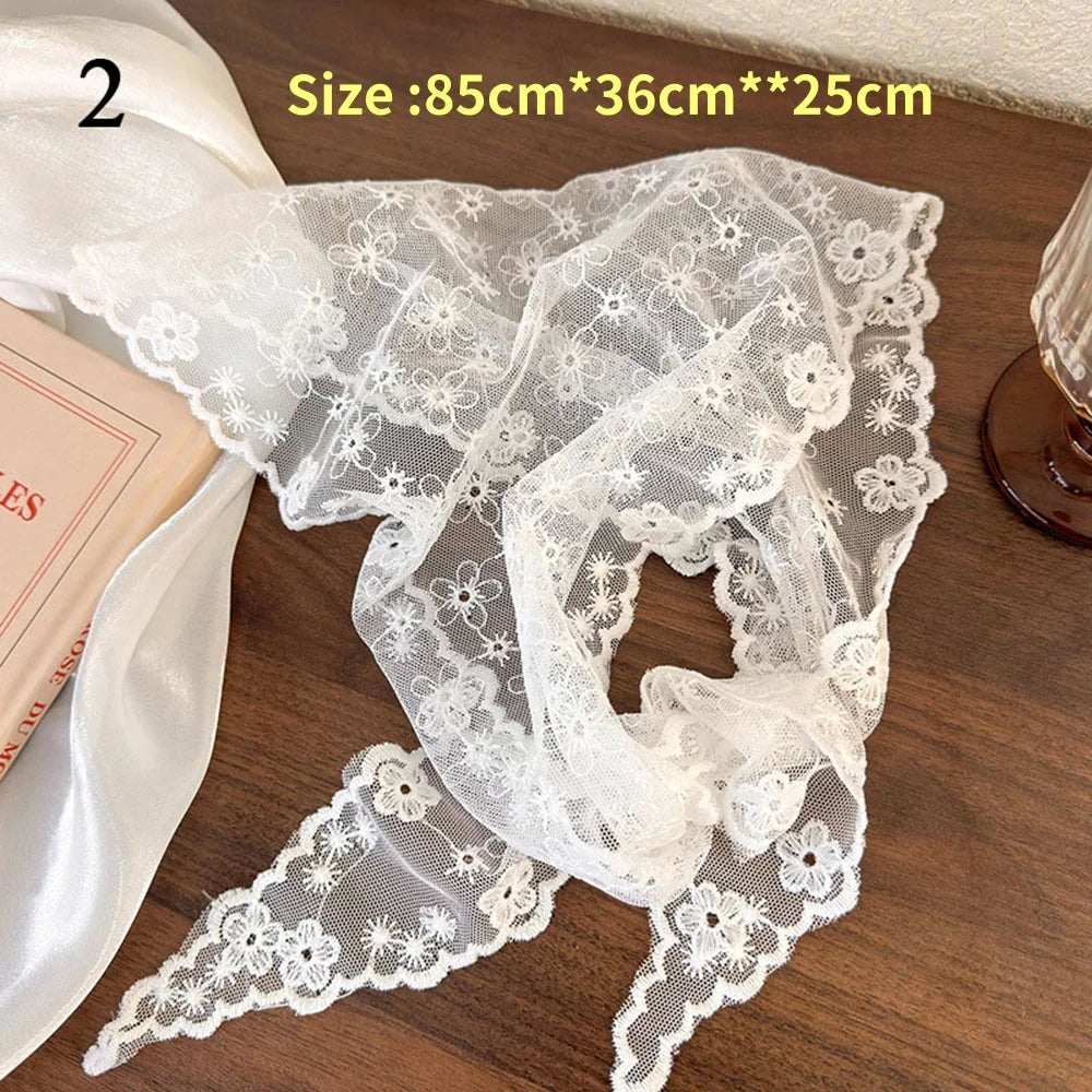Retro Lace Triangle Scarf