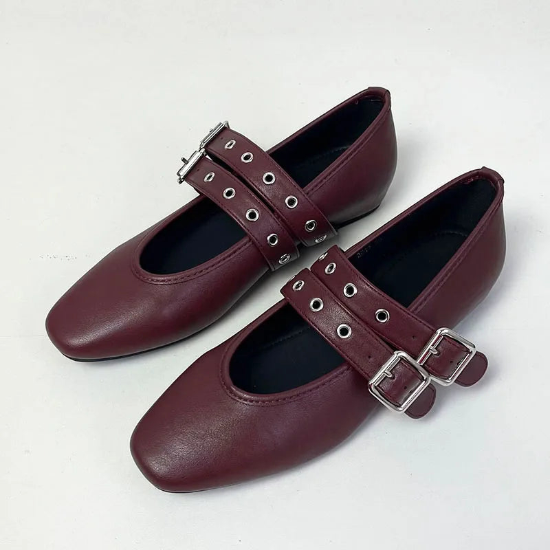 Buckle Strap Ballet Flats