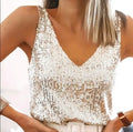 Sequin V‑Neck Summer Top