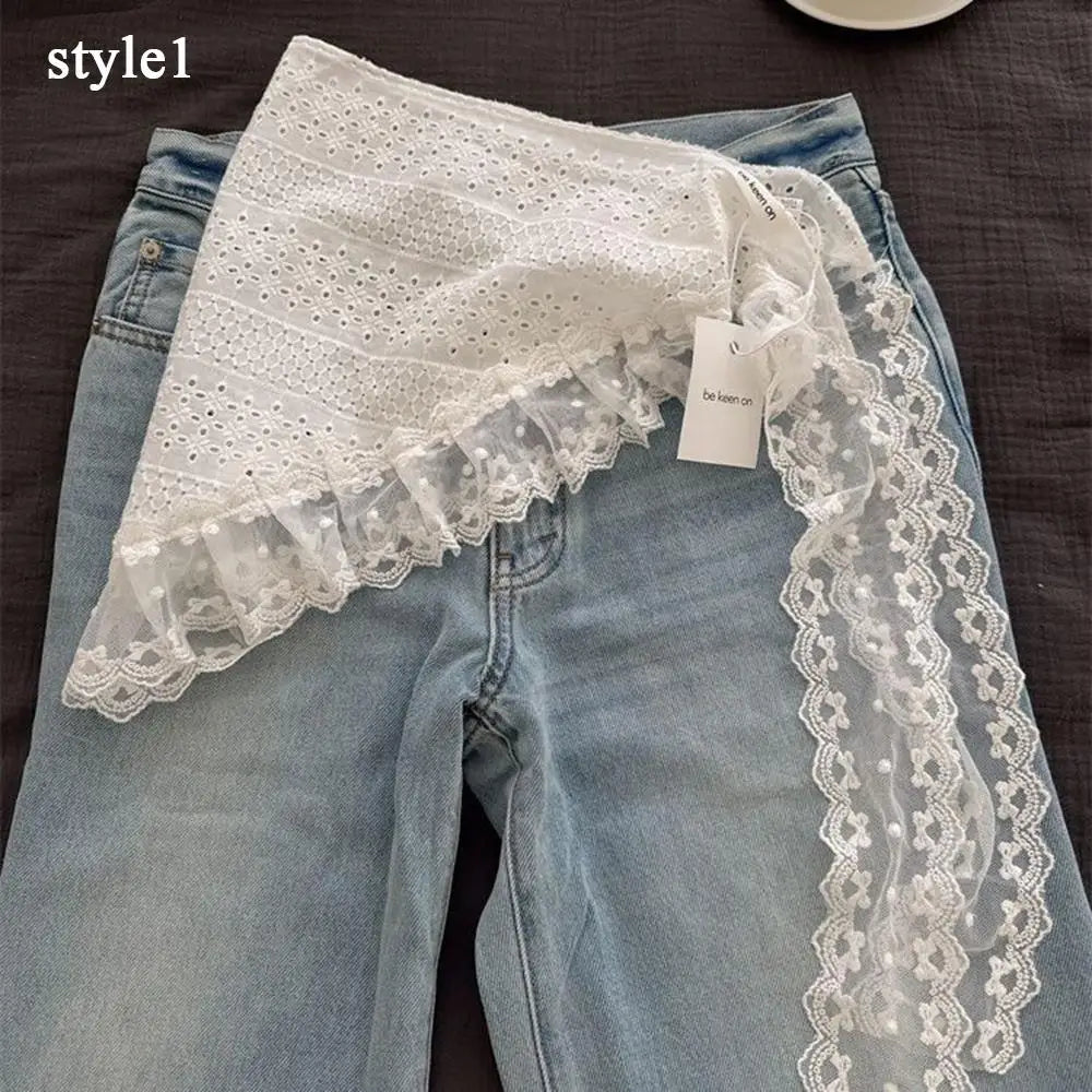 Retro Lace Triangle Scarf