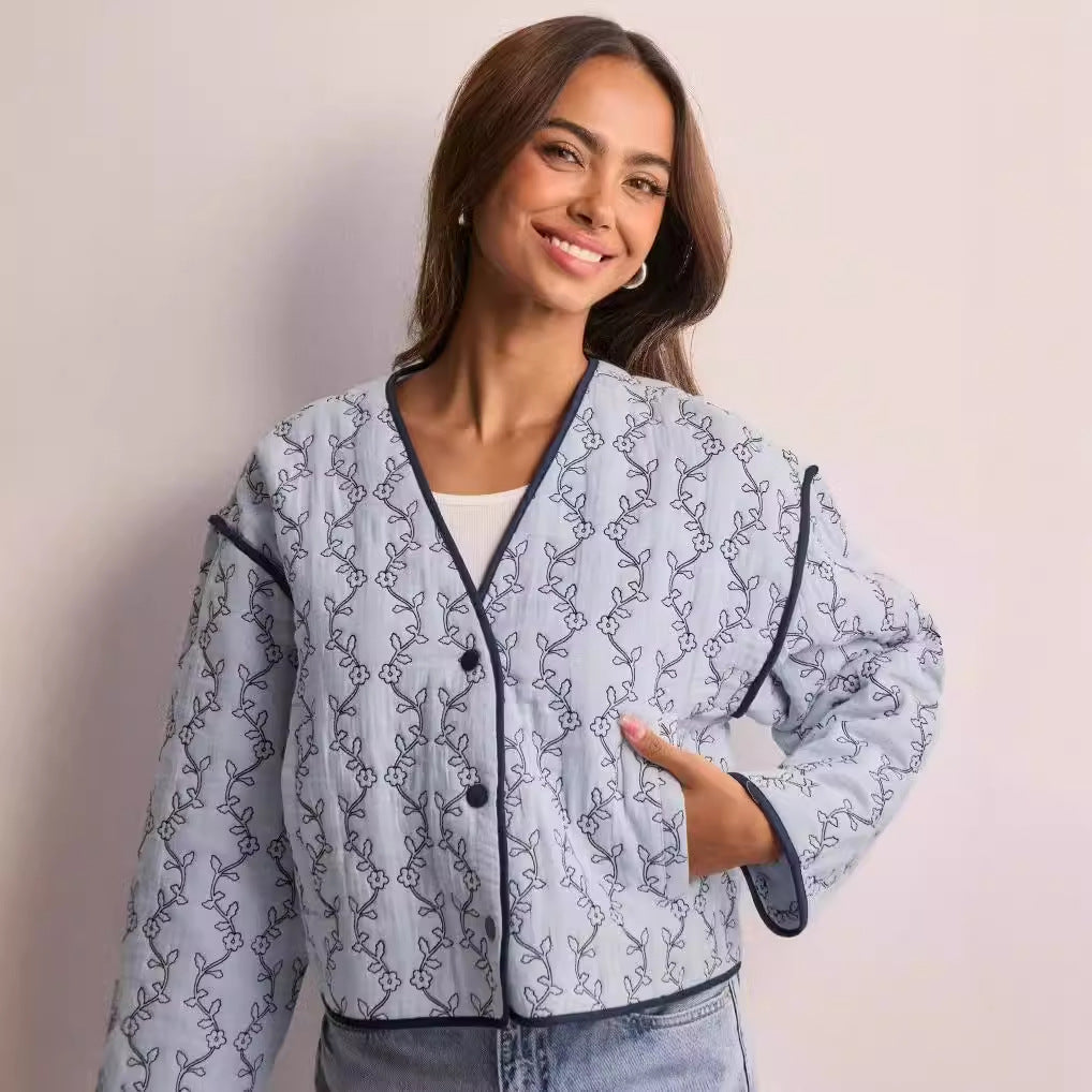 Quilted Floral Jacket