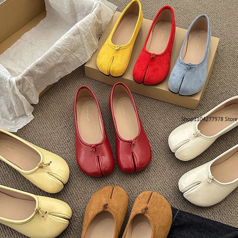 Colorful Tabi Flats
