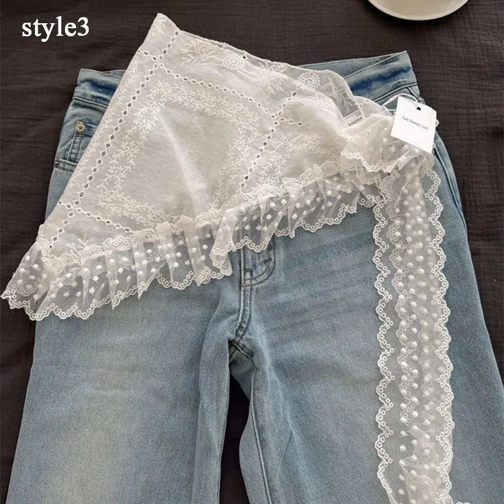 Retro Lace Triangle Scarf