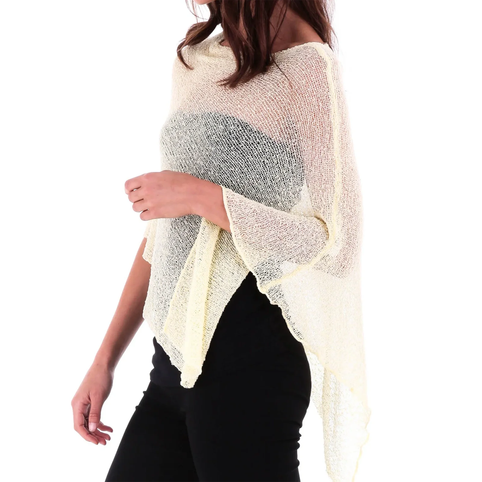 Sheer Asymmetrical Poncho