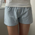 Striped Low‑Waist Pajama Boxer Shorts