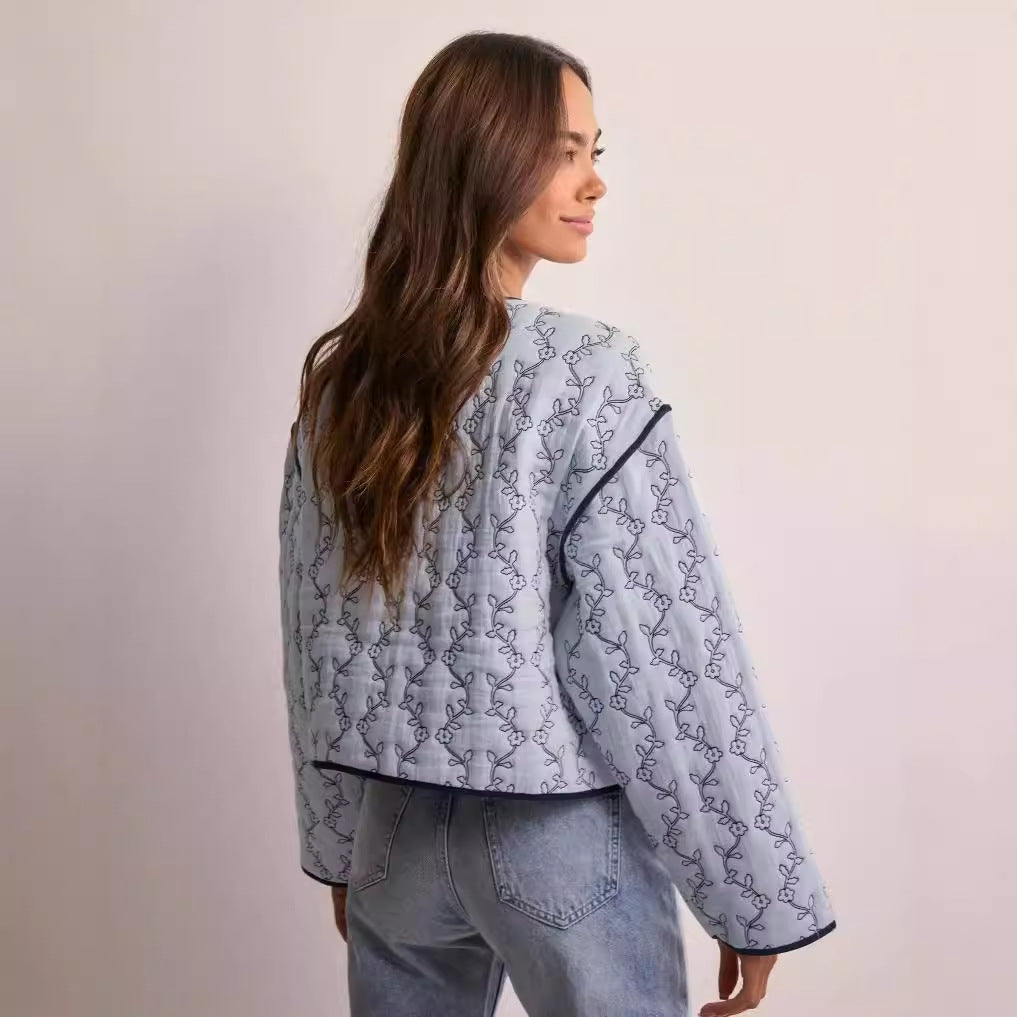 Quilted Floral Jacket