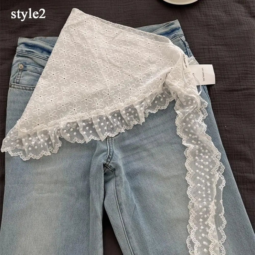 Retro Lace Triangle Scarf