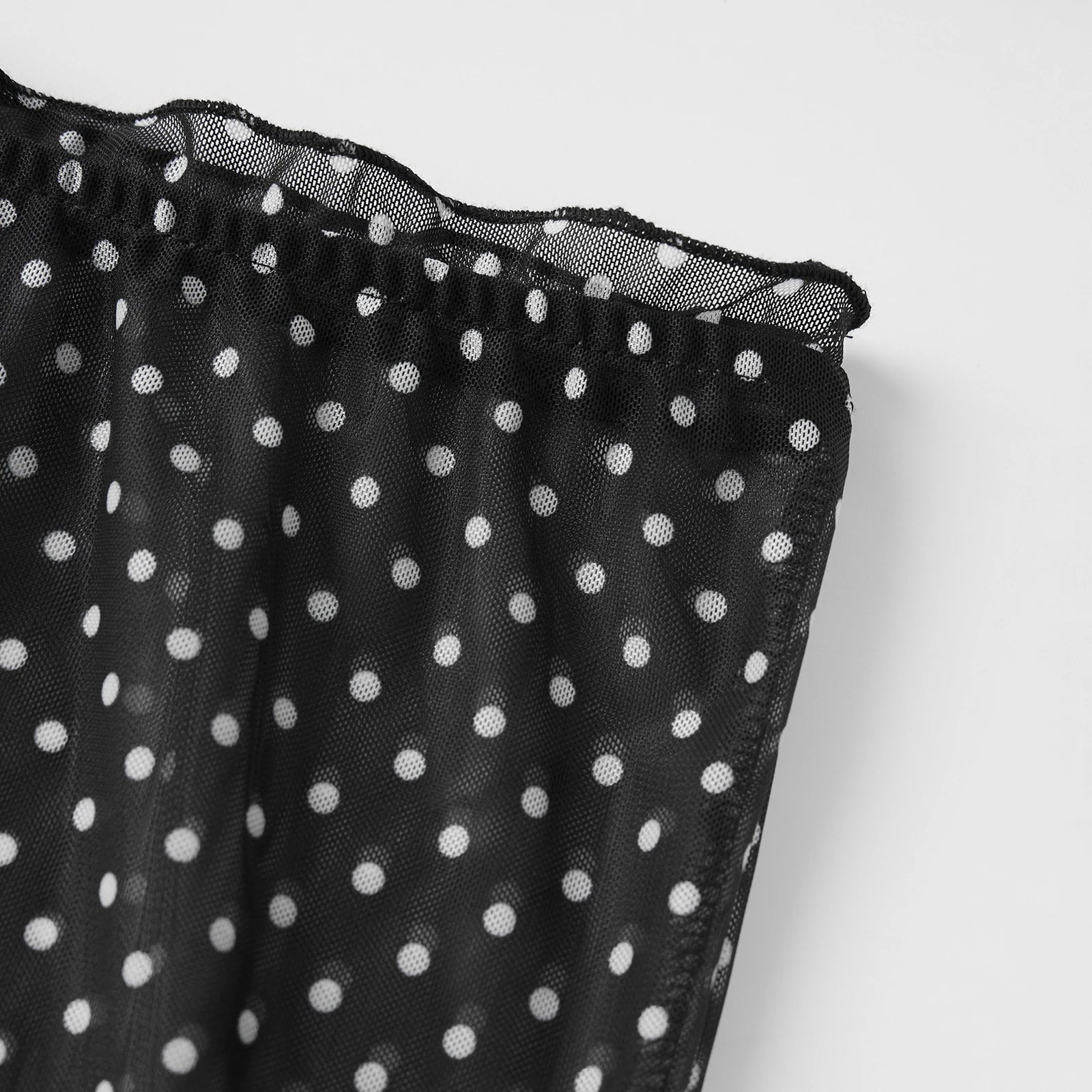 Sheer Polka Dot Maxi Skirt