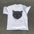 Cat Cig Graphic Baby Tee