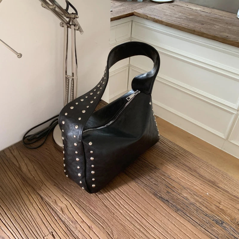 Rivet Crossbody Tote Bag