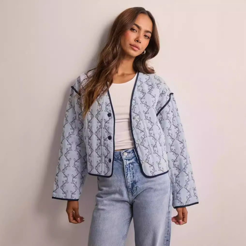 Quilted Floral Jacket