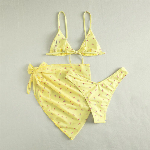 Bitty Floral Triangle Bikini Set