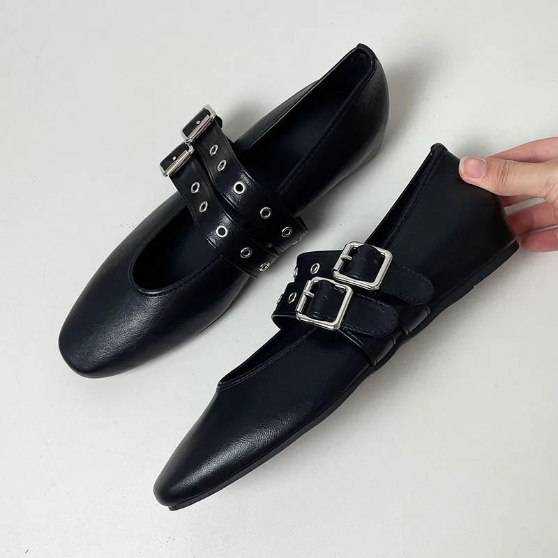 Buckle Strap Ballet Flats