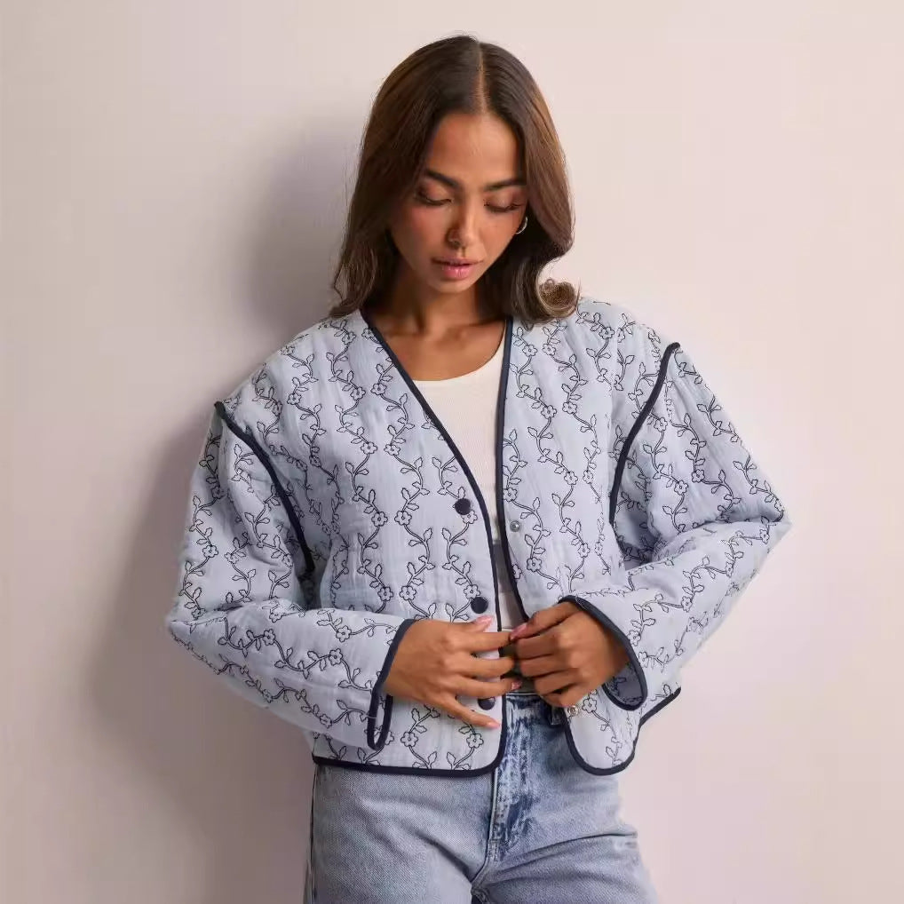 Quilted Floral Jacket