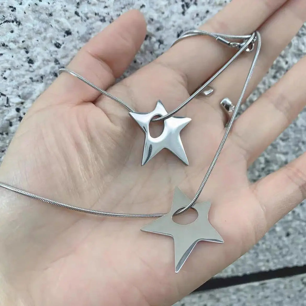 Stainless Steel Star Pendant Necklace
