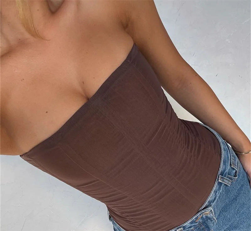 Strapless Longline Corset Top