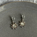 Sun & Moon Stainless Steel Hoop Earrings