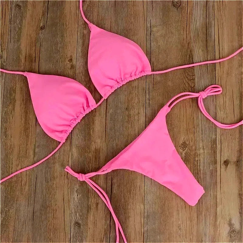 Summer Essential Solid Bikini Set