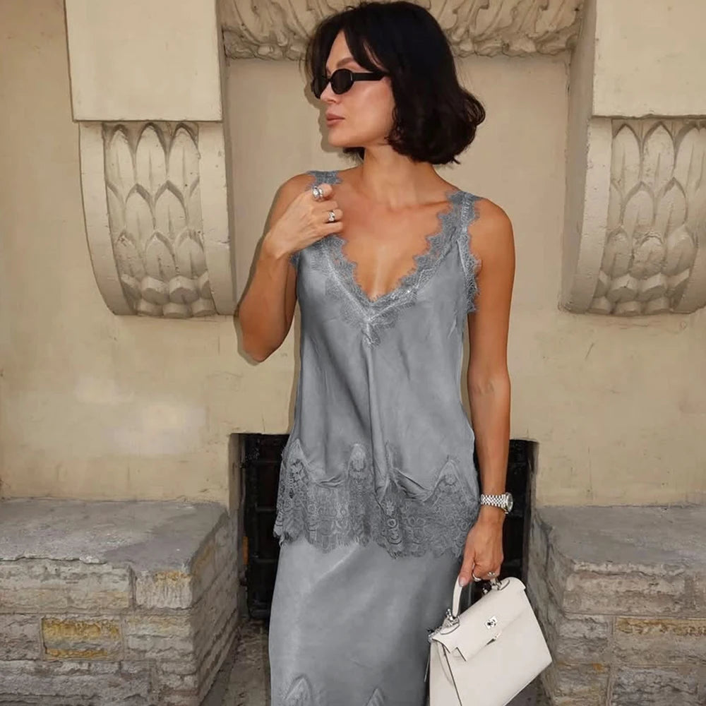 Lace Camisole & Maxi Skirt
