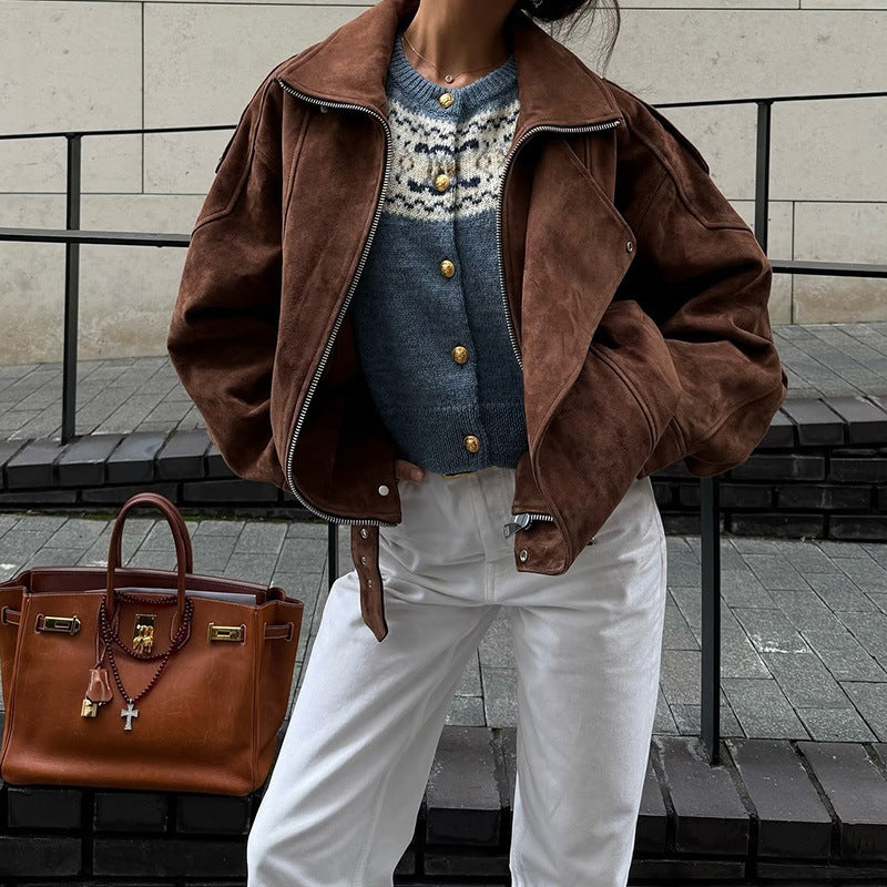 Suede Short Jacket