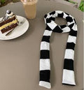 Striped Y2K Lightweight Knitted Scarf