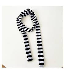 Striped Y2K Lightweight Knitted Scarf