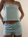 Polka‑Dot Y2K Cami & Shorts Pajama Set