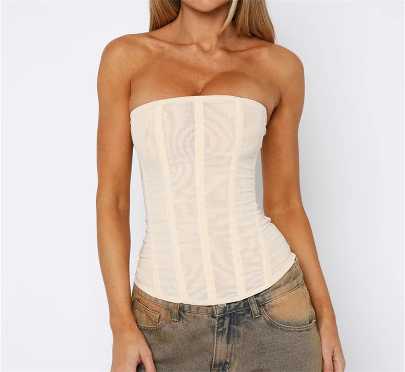 Strapless Longline Corset Top