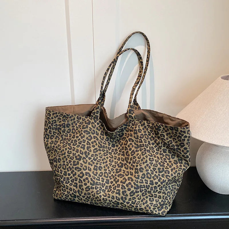 Large Leopard Tote Bag