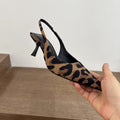 Pointed Toe Slip‑On Kitten Heel