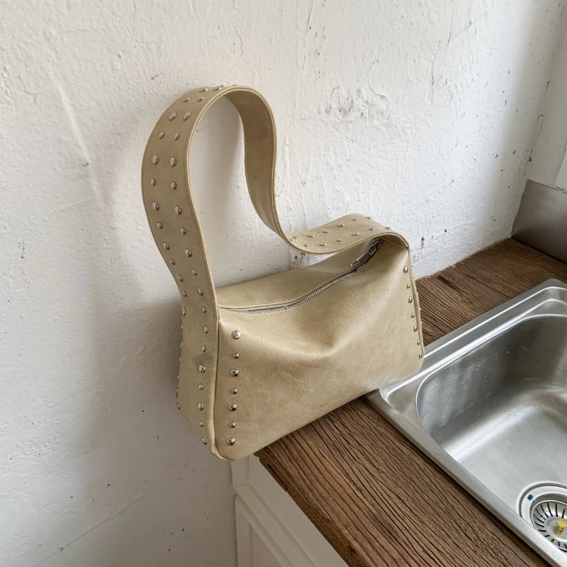 Rivet Crossbody Tote Bag