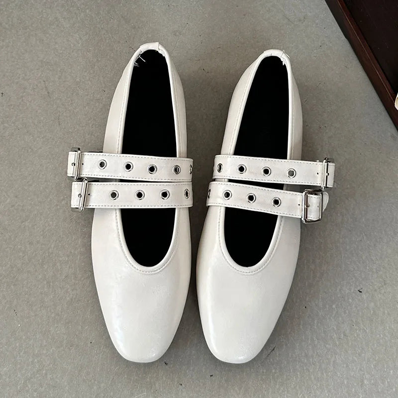 Buckle Strap Ballet Flats