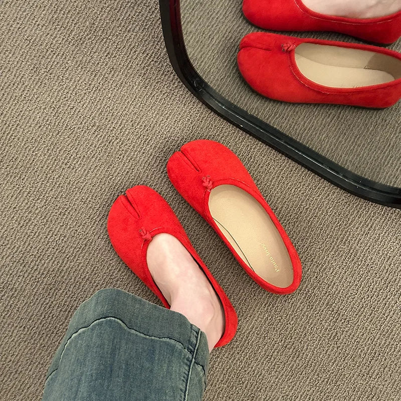 Colorful Tabi Flats