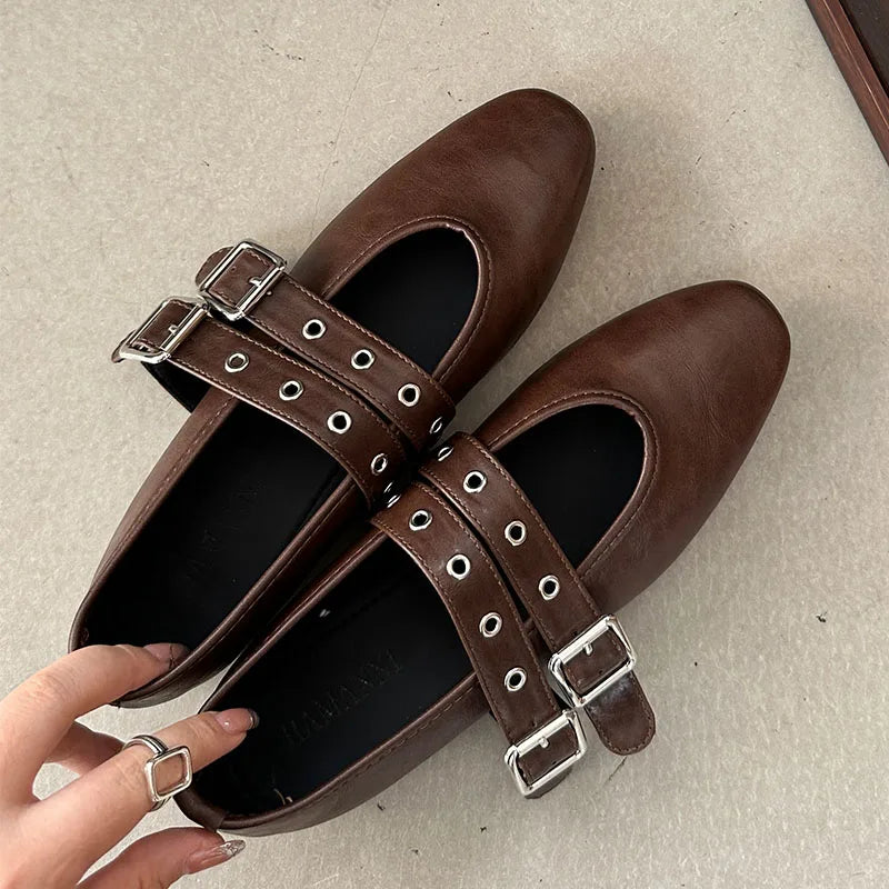 Buckle Strap Ballet Flats