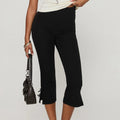 Slim Fit Bow‑Detail Capri Pants