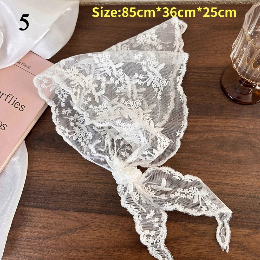 Retro Lace Triangle Scarf