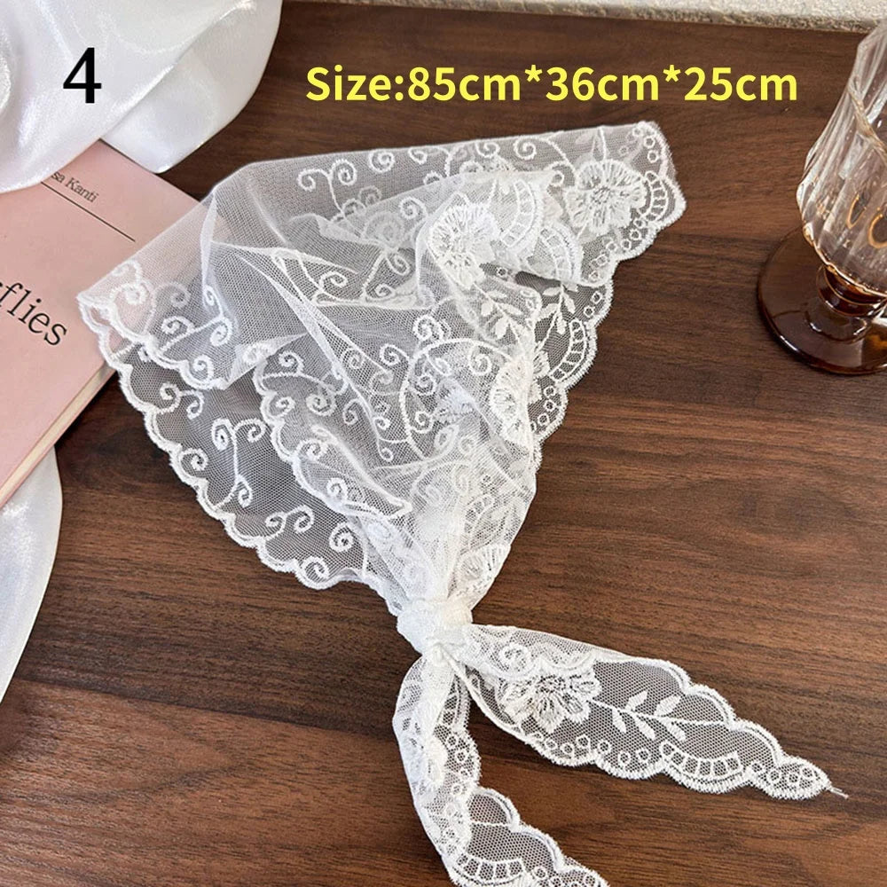Retro Lace Triangle Scarf
