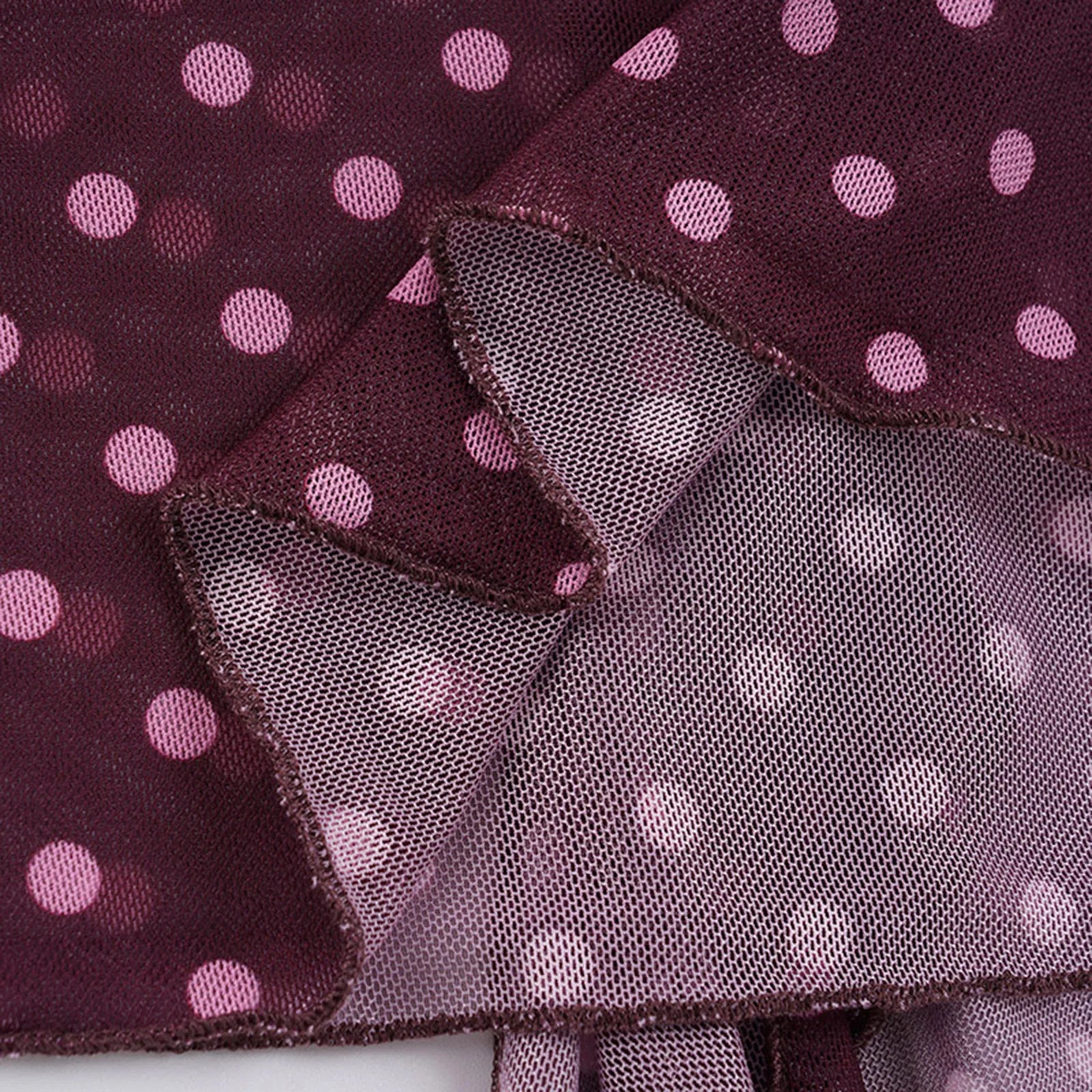 Polka‑Dot Sheer Halter Cami with Scarf Detail