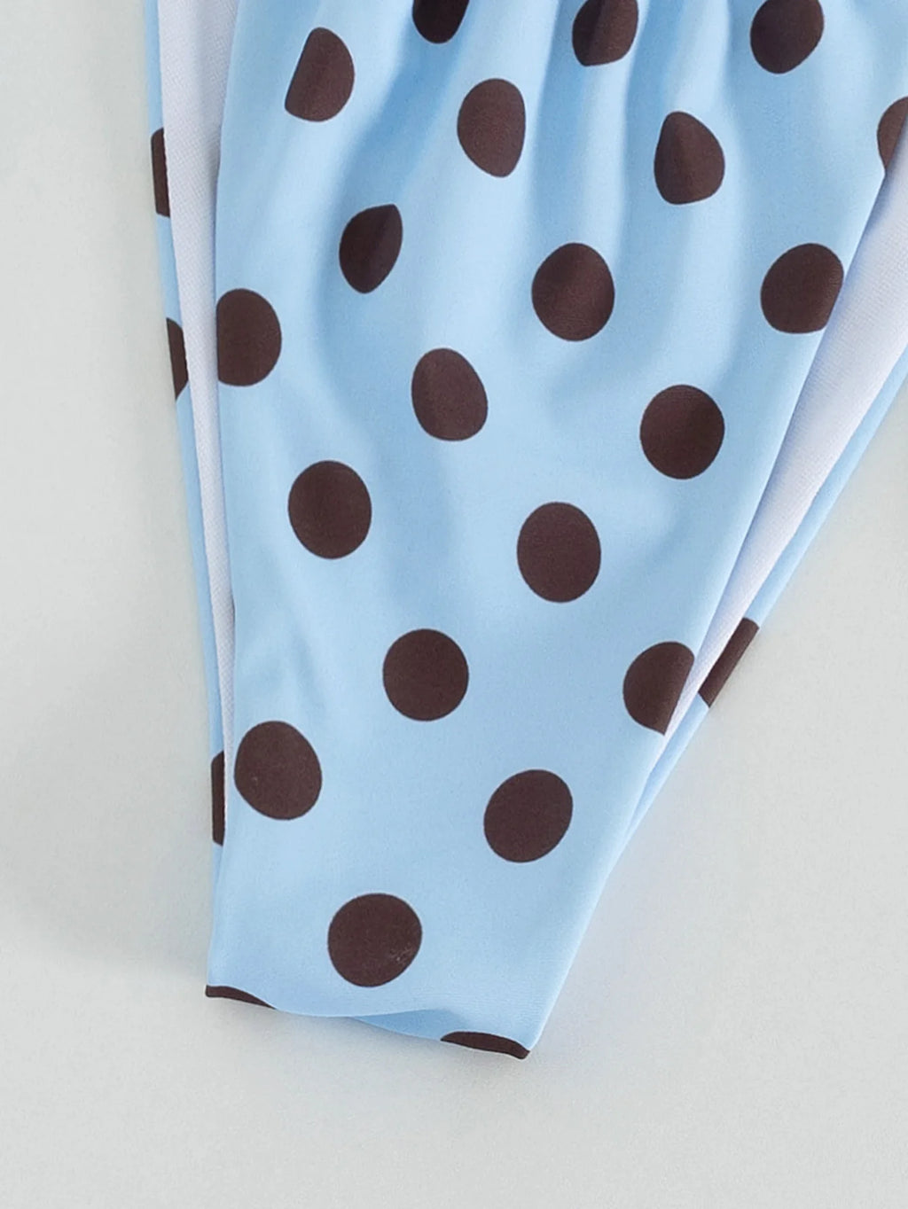 Light Blue Polka Dot Bikini Set