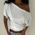 Off-Shoulder Boat Sleeve Tee