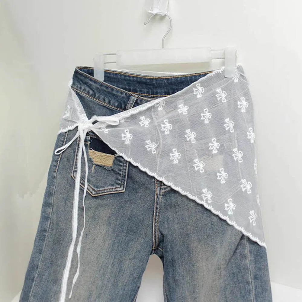 Retro Lace Triangle Scarf