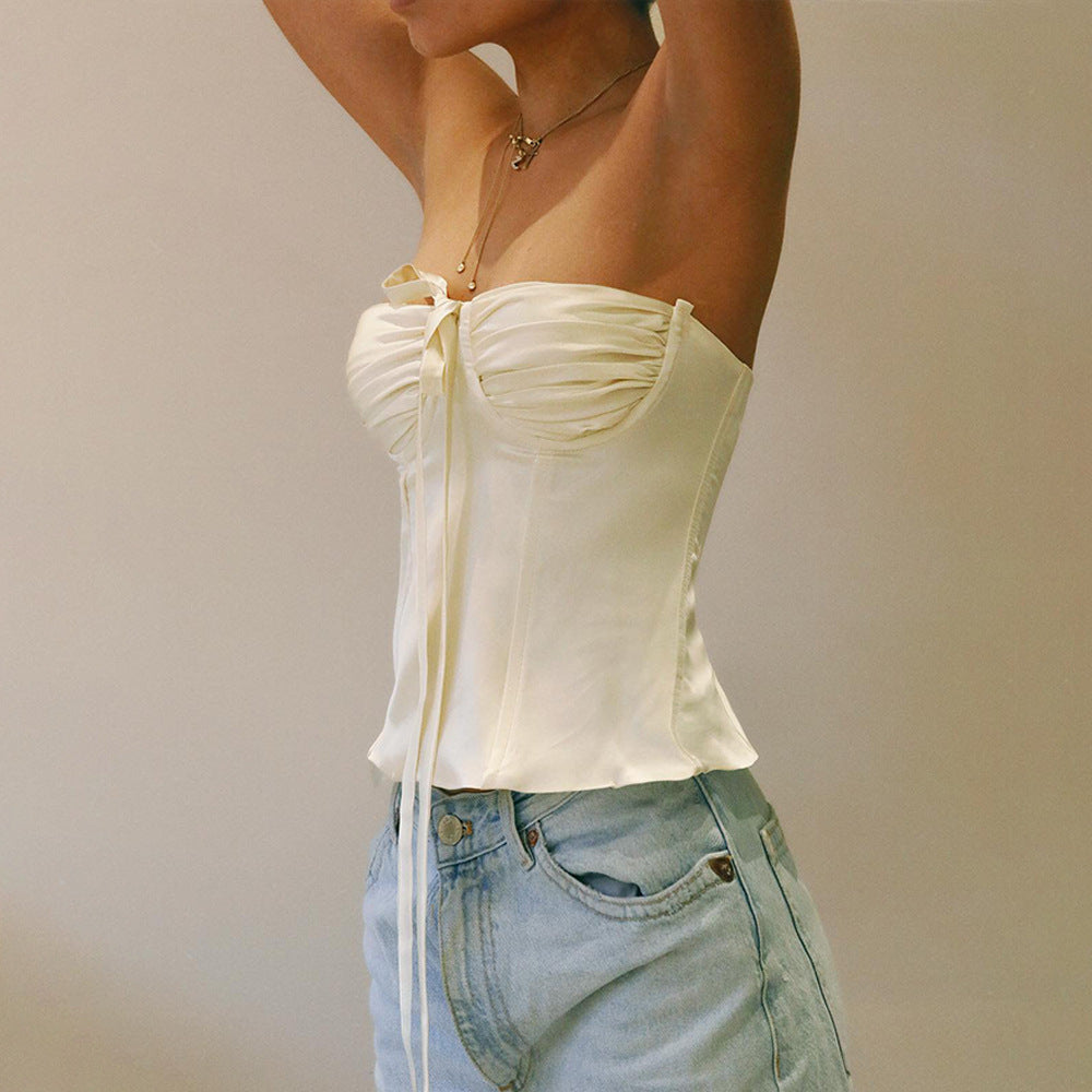 Satin Tie Top